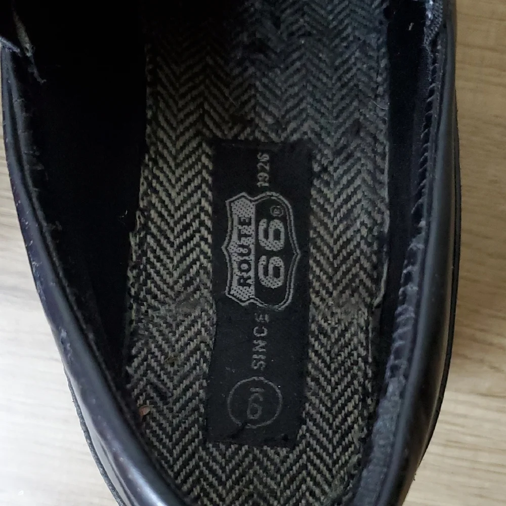 Route 66 Black Chunky Heel Platform Loafers Women's Size 9